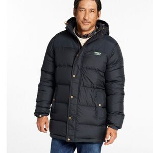 Ll Bean Mtn Classic Down Parka Men’s Size Large Tall Black Puffer Coat